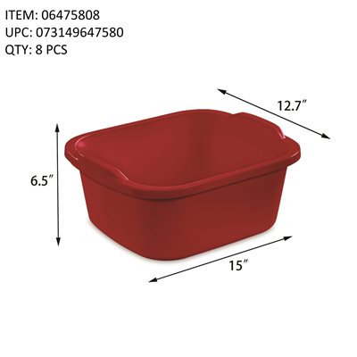STERILITE BASSINE 11.4 L ROUGE