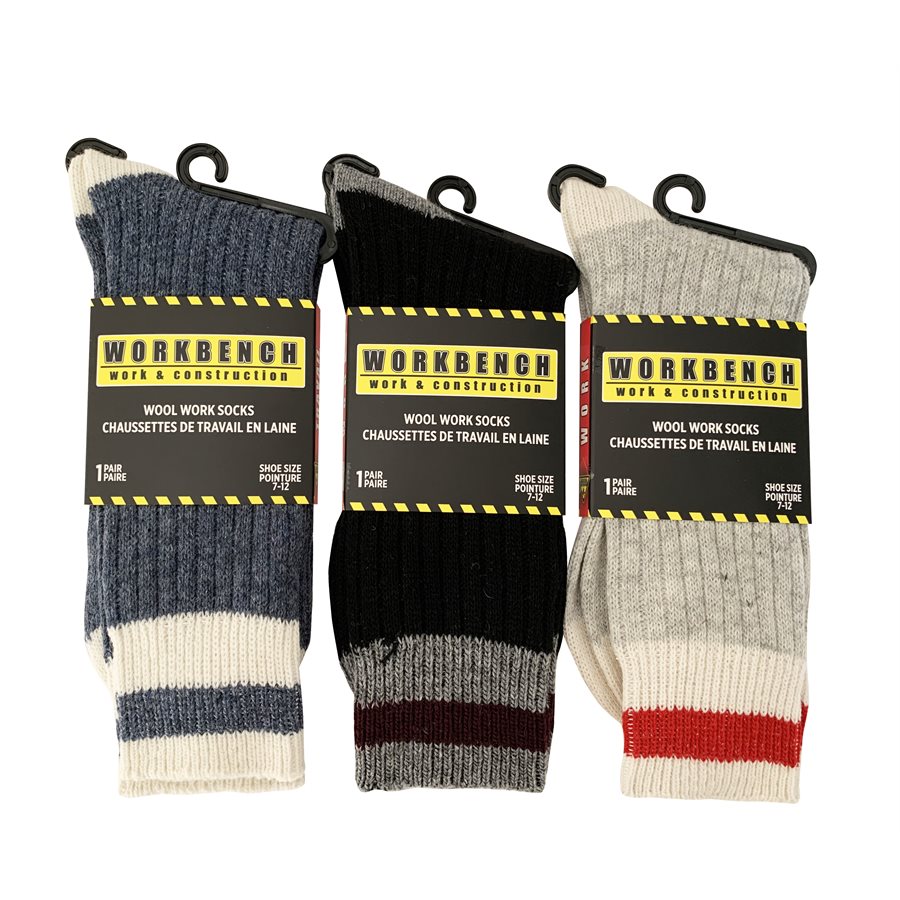 MEN 1 PAIR WORK SOCKS ASSORTED