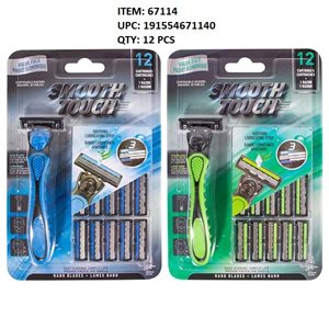 RASOIR SMOOTH TOUCH TRIPLE LAMES 12 CARTOUCHES