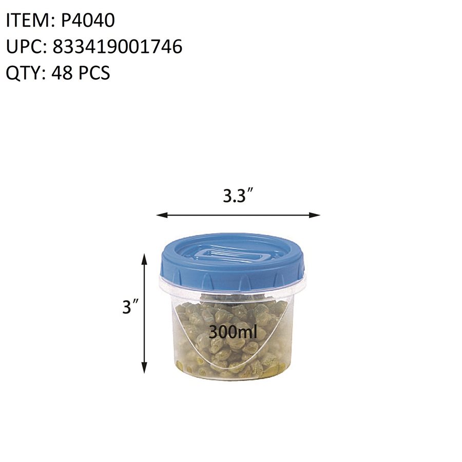 SCREW TOP CONTAINER 300ML ASST.